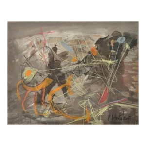 1990s Moises Monteferro Original Abstract Painting