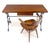 Solid Warmed Chestnut Wrought Iron Base One Drawer Writing Table Desk MINT For Sale - Image 6 of 12