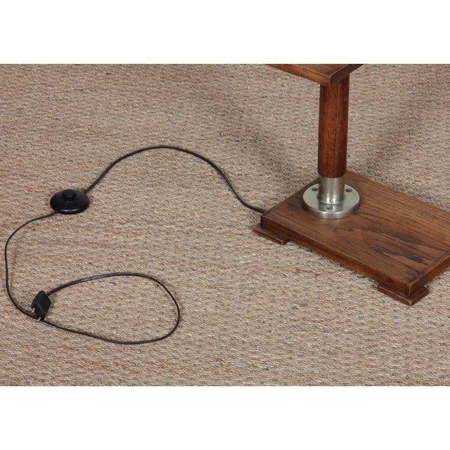 Vintage Floor Lamp in Oak, 1950s For Sale - Image 10 of 11