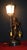 Art Nouveau Bronze Figural Table Lamp with Curved Glass Shade attributed to Luca Madrassi, 1920s For Sale - Image 4 of 16