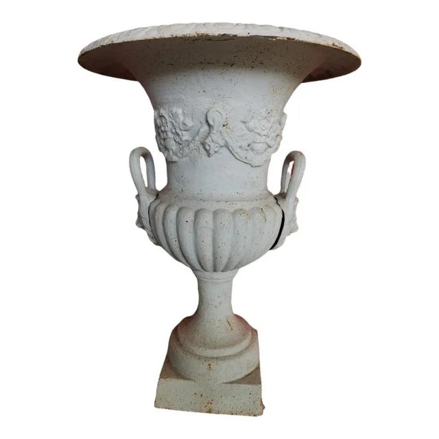 Iron Garden Medici Vases, 1950s, Set of 2 For Sale - Image 11 of 12