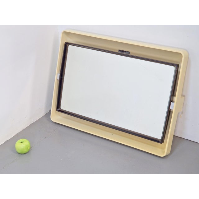 Vintage Rectangular Backlit Mirror from Allibert, France, 1970s For Sale - Image 3 of 18