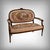 This Louis XVI style sofa, crafted from stained beechwood around 1920, embodies all the refinement and decorative rigor...