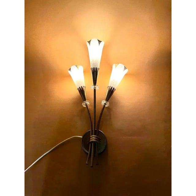 Vintage French Wall Lamps from Maison Arlus, 1950s, Set of 5, in Very Good conditions. Designed 1950 to 1959 I have...