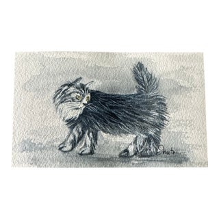 “Midnight Stroll” Original Watercolor on Paper by Nancy Smith For Sale