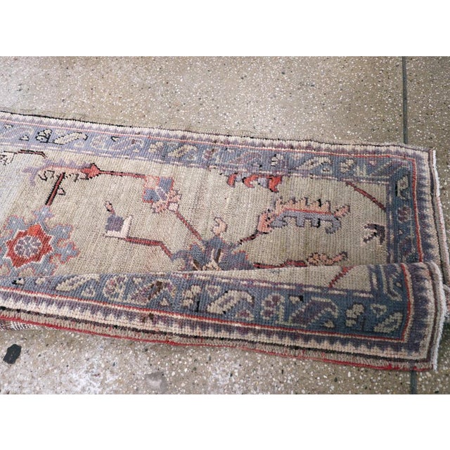 Galerie Shabab Collection Early 20th Century Handmade Turkish Oushak Runner For Sale - Image 9 of 10