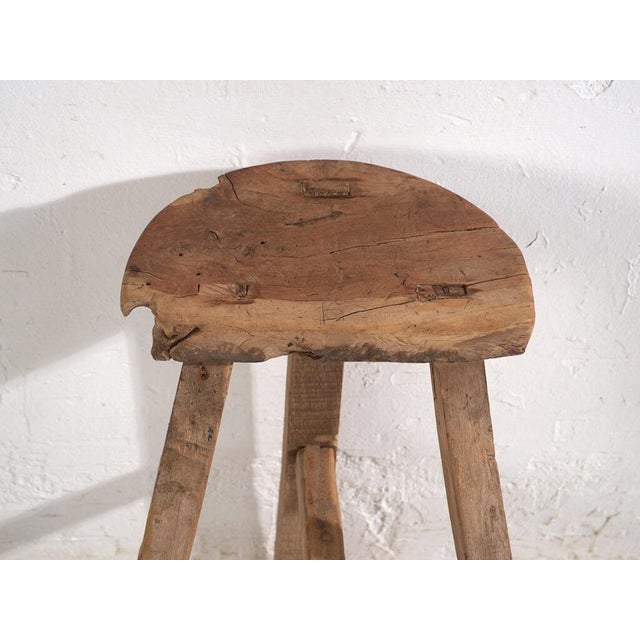 Antique Wooden Stool, 1900s For Sale - Image 3 of 6