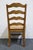 High End Vintage Solid Rubberwood Country French Ladderback Dining Side Chair W. Rush Seat For Sale In Kansas City - Image 6 of 10