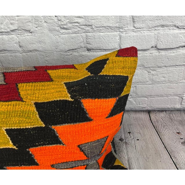 Turkish 16 x 24 Kilim Pillow Turkish Cushion Grand Haven Pillow Cushion Cover For Sale - Image 3 of 4