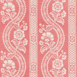 Schumacher Versailles Fabric in Raspberry For Sale