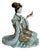 Vintage Chinese Porcelain Seated Court Lady With Gilt Accents For Sale