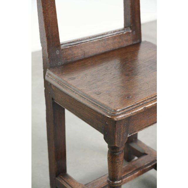 French Antique Lorraine Chair in Oak, 1700s For Sale - Image 9 of 12