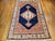 Vintage Turkish Azeri Rug, Hand-Knotted Wool, Geometric Design, Navy & Red, 8x11 For Sale In Chicago - Image 6 of 15