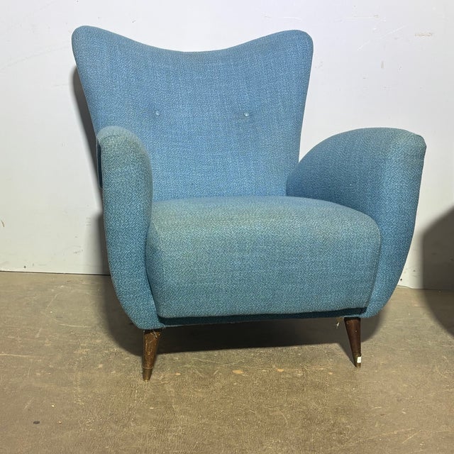 Mid-Century Blue Armchairs from Isa Bergamo, 1950s, Set of 2 For Sale - Image 10 of 16