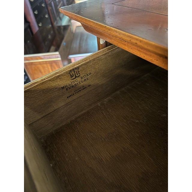 Very fine quality chest on chest by Milling Road a division of Baker Furniture. Queen Anne style with seven drawers with...