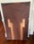 Brown Vintage MCM Walnut Framed Arched Top Hanging Wall Mirror For Sale - Image 8 of 8
