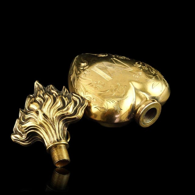 Antique Silver Gilt Heart Perfume Bottle, 1800s For Sale - Image 14 of 18