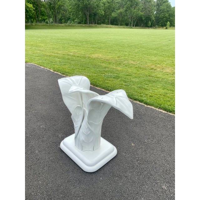 Sculptural Hollywood Palm Regency Entry Hall Console Table Tropical Banana Leaf For Sale - Image 10 of 13