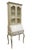 French Country Ethan Allen Country French Collection Off White 32" Secretary Desk W. Display Hutch - Hand Painted Accents 26-9204 / 26-9205 For Sale - Image 3 of 18