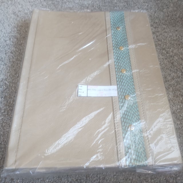 R & Y Augousti, Paris Metallic Leather Photo Album NWT For Sale - Image 13 of 18