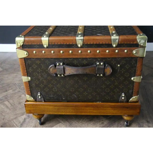 Steamer Trunk in Stenciled Monogram, 1920s For Sale - Image 13 of 18