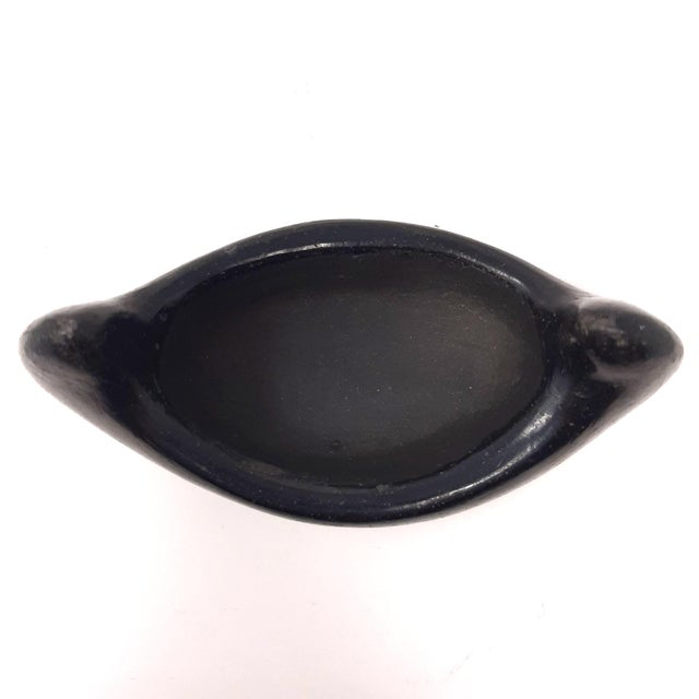 1940s Black Pottery Canoe For Sale - Image 4 of 6