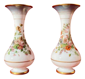Opaline Vases, Set of 2