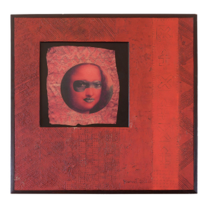 Masked Lady Portrait Mix Media Contemporary Art Painting