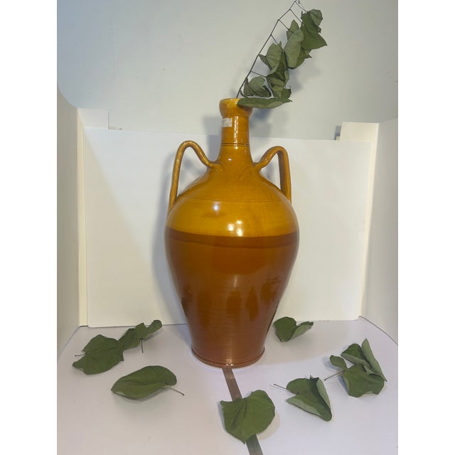 Vintage Nicola Fasano Grottaglie Italian Terracotta Floor Urn - 24" For Sale In Kansas City - Image 6 of 18
