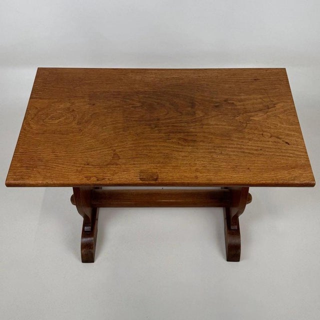 Antique Early 20th Century English Arts & Crafts Golden Oak Coffee Table For Sale - Image 10 of 11