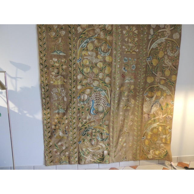 Large 18th Century Antique Venetian Embroidered Textile Panels - Set of 2 For Sale - Image 9 of 9