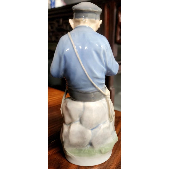Blue Royal Copenhagen Danish Hand-Painted Fine Porcelain Figurine For Sale - Image 8 of 13