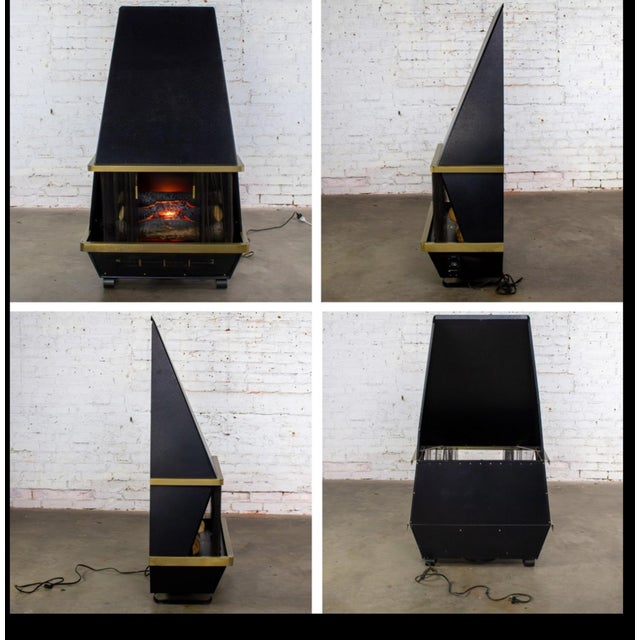 Mid to Late 20th Century MCM to Modern Electric Fireplace by Arvin Industries Freestanding or Wall Mounted For Sale - Image 15 of 18