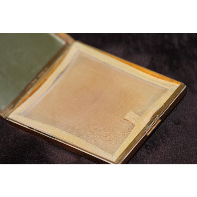 Gold Compact Mirror Powder Box, 1950s For Sale - Image 14 of 18