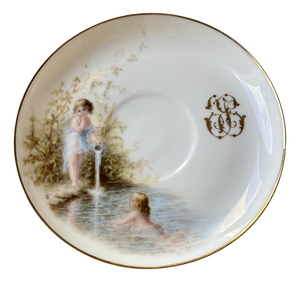 Art Nouveau Hand Painted Plate in Porcelain