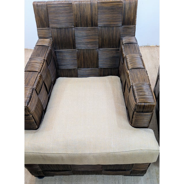 John Hutton Design - Donghia “Block Island” Club Chairs - Set of 2 For Sale - Image 11 of 12