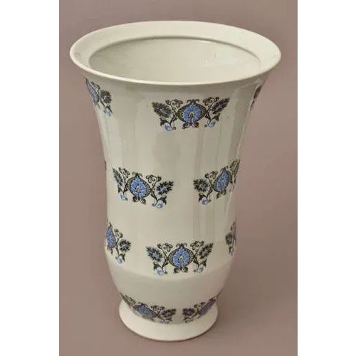 Ceramic Painted Porcelain Vase For Sale - Image 7 of 7