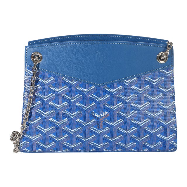 Blue Goyardine Canvas Mini Rouette Structure For Sale