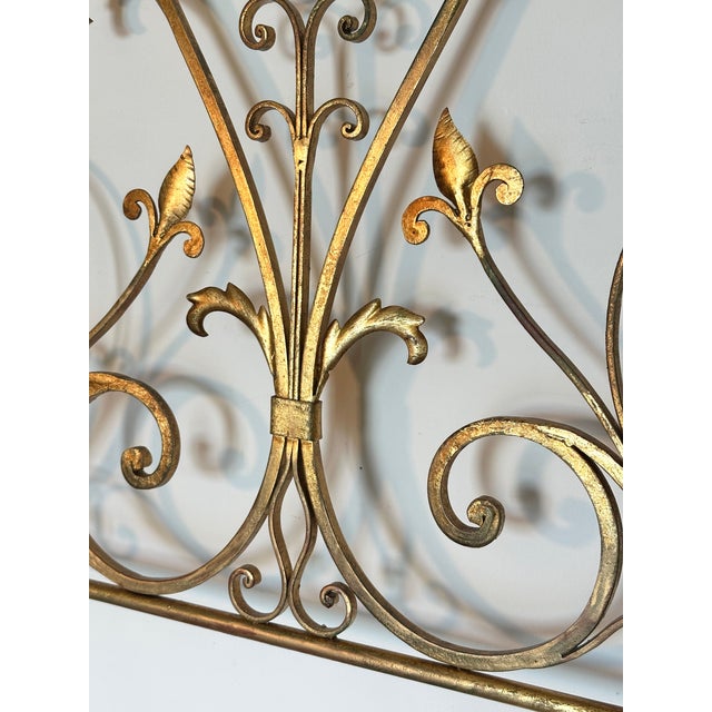 Gilded Iron Headboards, 1960s, Set of 2 For Sale - Image 9 of 10