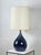 Large 1960s Glazed Ceramic Teardrop Lamp With Original Shade For Sale - Image 4 of 10
