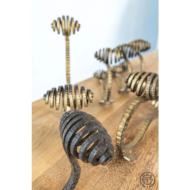 Black Hammered Hooks, 1930s, Set of 6 For Sale - Image 8 of 14