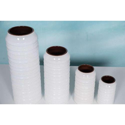 White Ceramic Vases from Carstens Tönnieshof, West Germany, 1960s-1970s, Set of 4 For Sale - Image 5 of 12