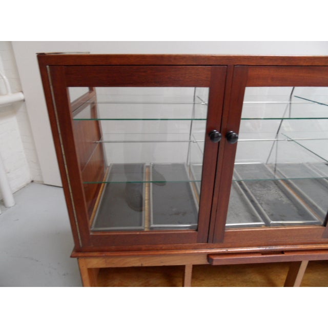 Antique Mahogany Bakery Display Cabinet, 1920s For Sale - Image 13 of 18
