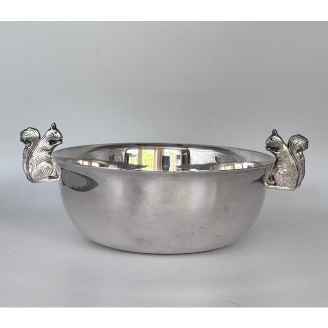 1980s Wallace Silversmiths Squirril Motif Nut Bowl / Candy Dish For Sale - Image 5 of 16