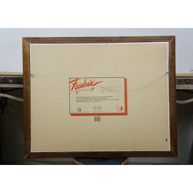 Rev. Wallace York Glen Rogers West Virginia Mining Town Acrylic Oil Painting For Sale - Image 12 of 13