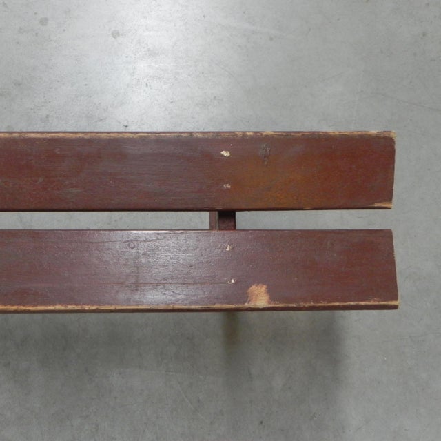Vintage French Pine Bench, 1960s For Sale - Image 11 of 17