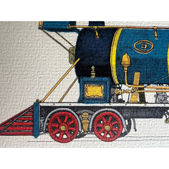 1950s 1950s Evelyn Cuero "The Lonsdale" Early American Locomotive Print For Sale - Image 5 of 7