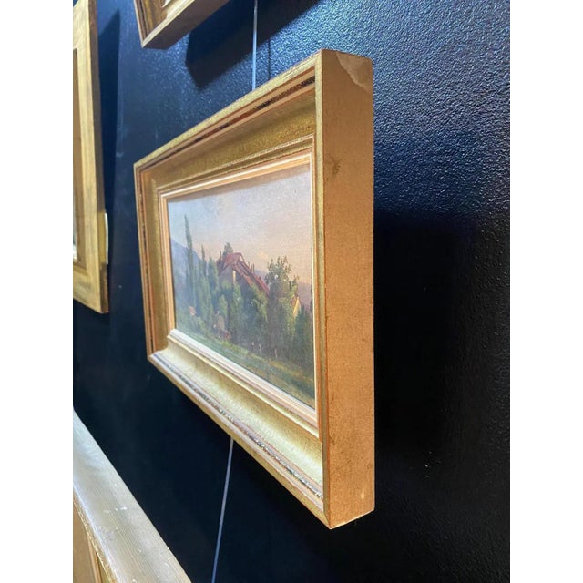 Jean-Philippe George Julliard, Geneva Countryside, Oil on Cardboard For Sale - Image 6 of 9