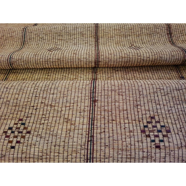1990s Mauritanian Tuareg Berber Mat in Leather and Rush, 1998 For Sale - Image 5 of 10