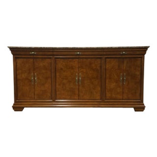 Hickory White Burled Walnut Italian Provincial 80" Buffet W. Granite Top 41022r-41 For Sale